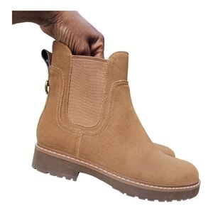 Cole Haan Greenwich Suede Waterproof Ankle Booties Size 8